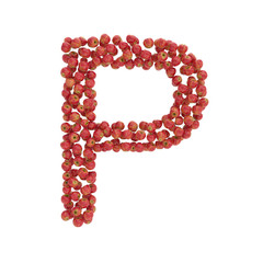 illustration of letters from apples