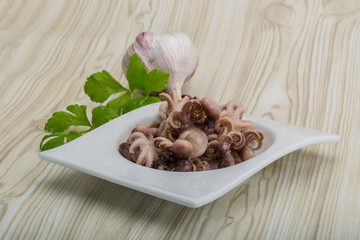Boiled octopus