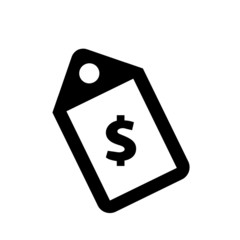 Dollar sur une étiquette