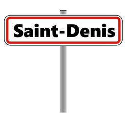 Saint-Denis dans un panneau de ville	