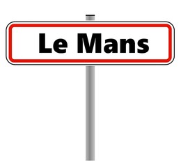 Le Mans dans un panneau de ville	