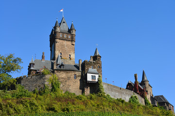 Obraz premium Reichsburg Cochem, Mosel, Gipfelburg, Rheinland-Pfalz, Cochem