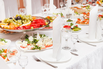 Wedding table setting