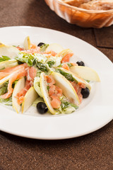 Salad with salmon