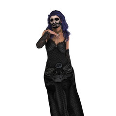 ホラーマスクの女性