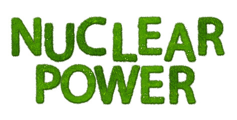 Fototapeta premium Nuclear power symbol made out of grass