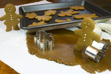 Baking Gingerbread Cookies