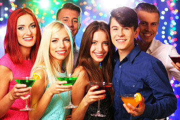 Young people dancing at party