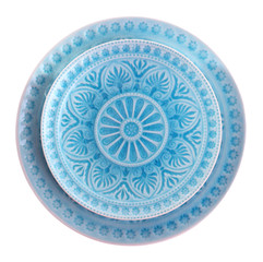 Blue plate isolated on white