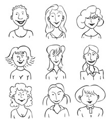 Smiling faces of girls