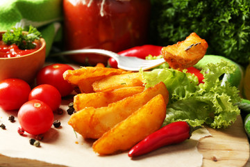 Homemade fried potato