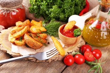 Homemade fried potato