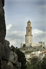 Fototapeta na wymiar Jerica Castellon village skyline in Alto Palancia of Spain Valen