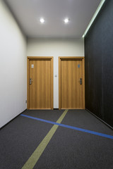 Hall in modern apartment building