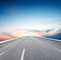 Naklejka premium Way high way blue sky to Travel Destination journey