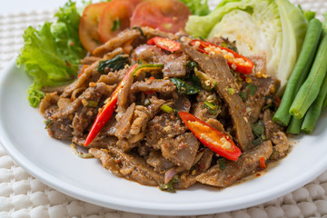 minced pork mash with spicy, Thai food