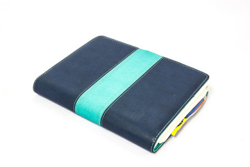 book blue on white background