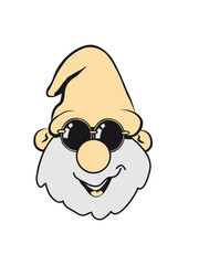 Obraz premium Wichtel Mütze Sonnenbrille