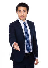 Businessman give handshake