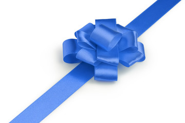 blue ribbon bow angle photo