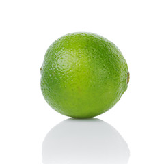 single whole ripe lime