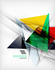 Color triangles, unusual abstract background