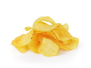 heap of potato chips with paprika