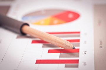 Showing business and financial report. Accounting