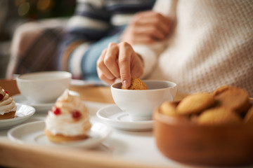 Tea with biscuits
