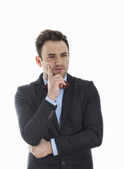 Portrait of a Businessman Thinking