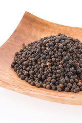 Black pepper isolated on white background