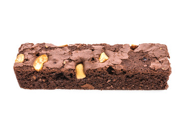 Brownie isolated on white background