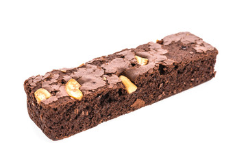 Brownie isolated on white background