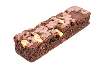 Brownie isolated on white background