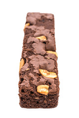 Brownie isolated on white background