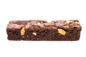 Brownie isolated on white background