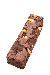Brownie isolated on white background