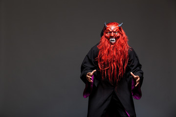 halloween monster on dark background
