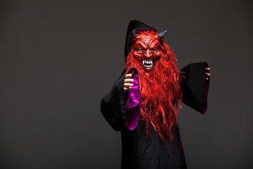 halloween monster on dark background