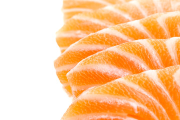Salmon meat sashimi
