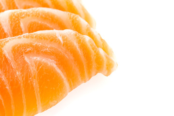 Salmon meat sashimi