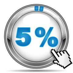 5 PERCENT ICON