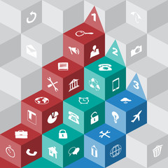 Naklejka premium Infographic Presentation with Flat Icons