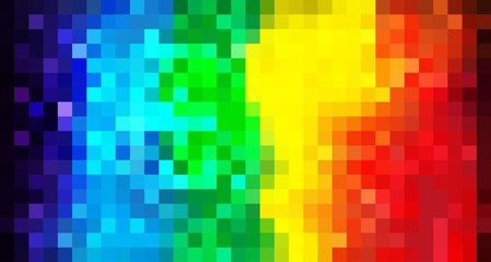 Rainbow mosaic background