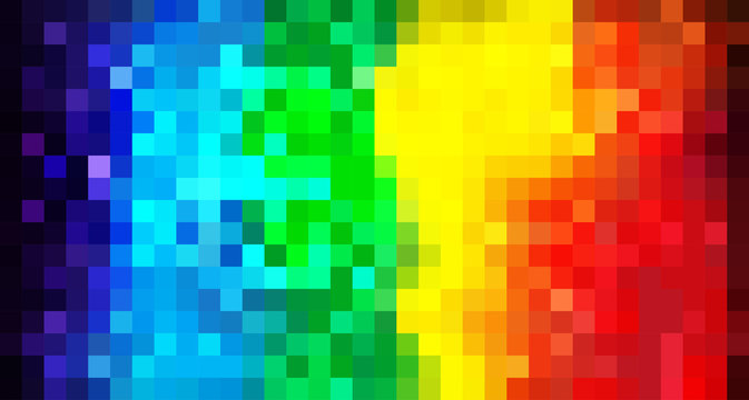 Rainbow Mosaic Background