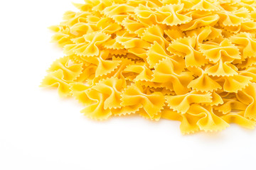 Pasta isolated on white background