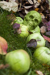 Glamor skull at Halloween.