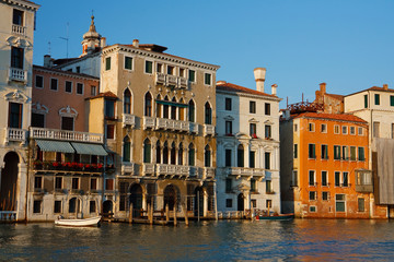 Fototapeta na wymiar Architecture around Grand canal in Venice, Italy.