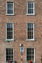Fototapeta na wymiar Façade d'un Immeuble Irlandais