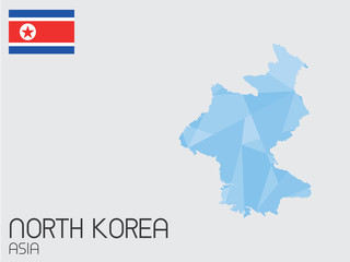 Set of Infographic Elements for the Country of North Korea